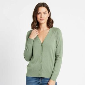 GAP Preppy Sage Green Button Up Lightweight Cardigan Cabincore Sweater Size L